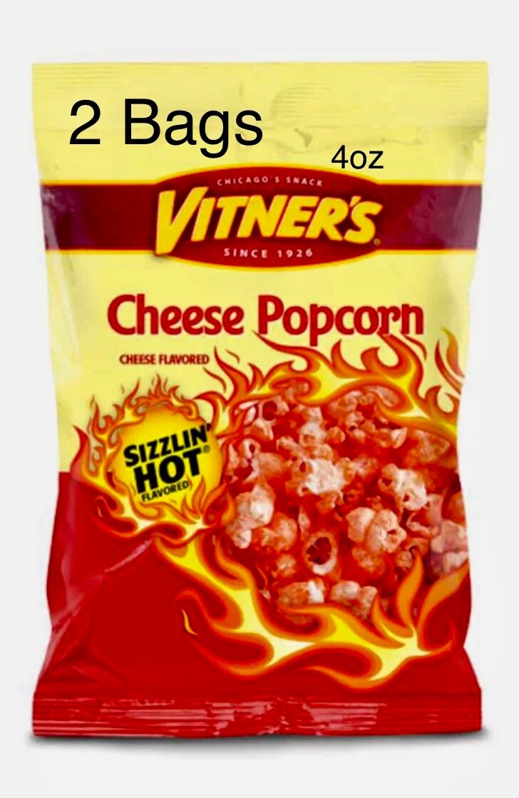 Vitner's Sizzling Hot Cheese Popcorn 2 Bags | eBay