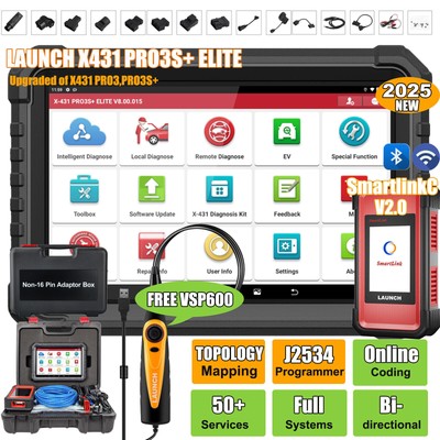 LAUNCH X431 PRO3S+ elite PRO5 Car Diagnostic Scanner J2534Programming Key Coding