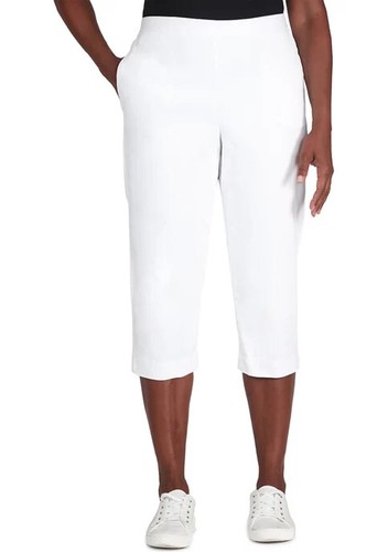Alfred Dunner- Ship Shape Denim Capris, Plus-size: 22W , color: White | eBay