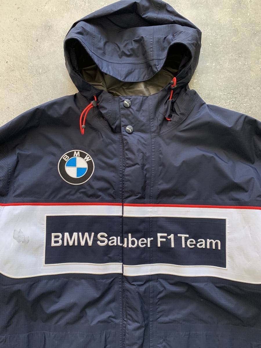 BMW SAUBER F1 TEAM RACING PUMA GORE-TEX JACKET BLUE MEN'S BMW SAUBER F1 TEAM RACING PUMA GORE-TEX JACKET BLUE MEN'S