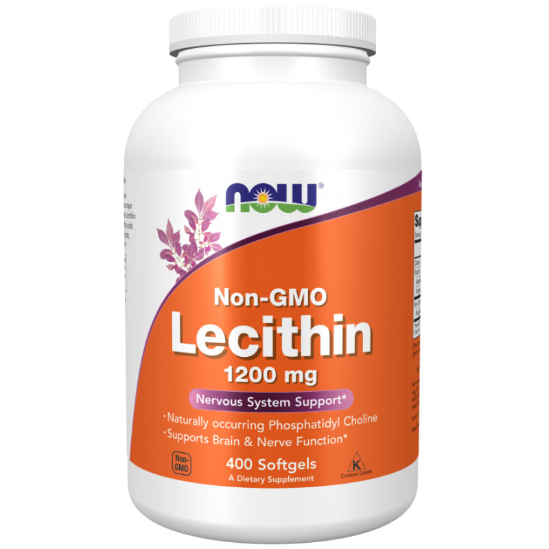 Now Foods Lecitina (lecitina no transgénica) 1200 mg, 400 cápsulas de gel