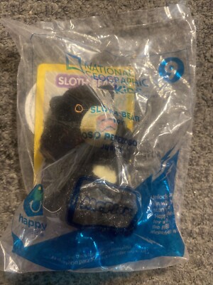 McDonalds National Geographic Kids Sloth Bear Plush #9 Happy