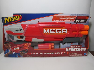 NERF Toy Gun Mega Doublebreach N-Strike MEGA with Foam Darts - NEW IN PACKAGE
