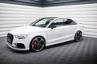 Seitenschweller Ansatz FüR V.2 FüR Audi RS3 Limousine 8V Schwarz Schweller