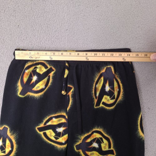 Avengers Marvel Pajama Pants Mens Medium Black Fleece 2012 Approx. 28 inch Waist - Afbeelding 4 van 11