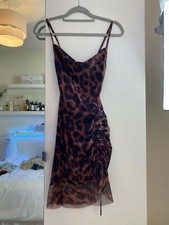 PLT leopard print mini dress UK4