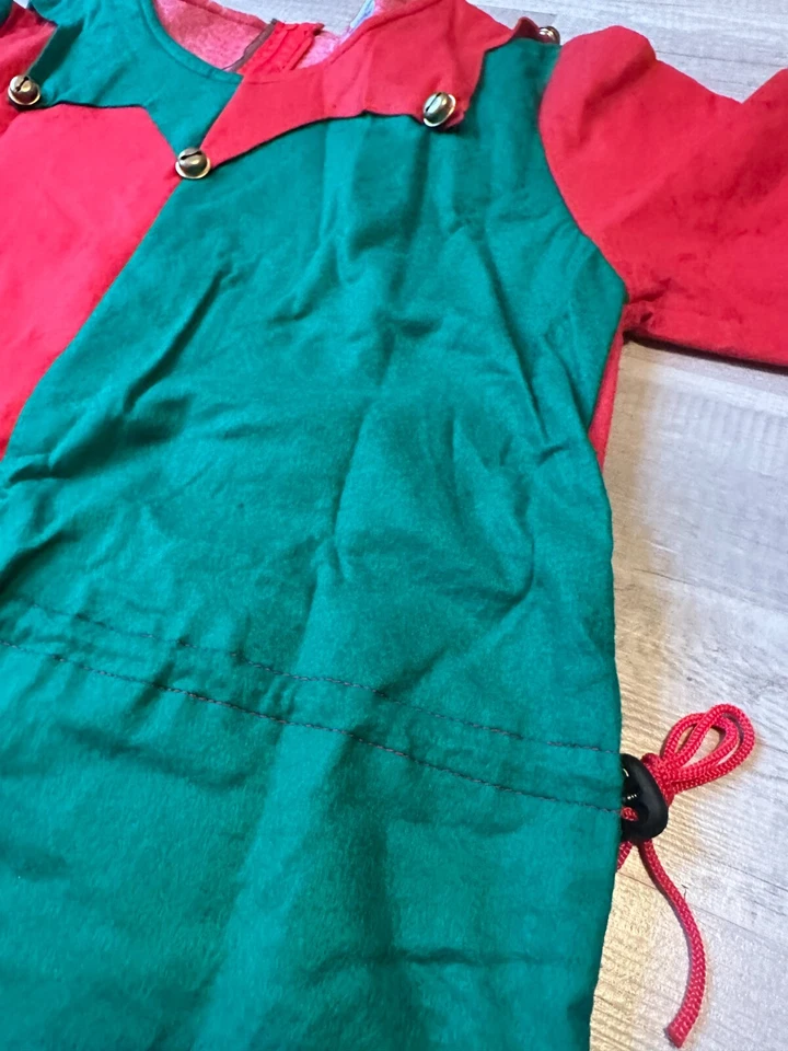 Costume Elfe de Père Noël Little Helper Lutin Femmes Noël Déguisement Carnaval - Photo 3/4