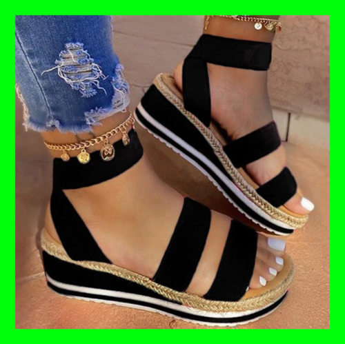 Sandalias De Tacón Alto Para Mujer Zapatos De Plataforma De Cuero Moda De  Verano | eBay