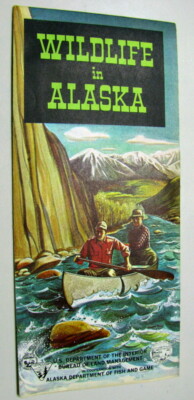US DEPT OF INTERIOR BLM MAP WILDLIFE IN ALASKA 1968 (q)