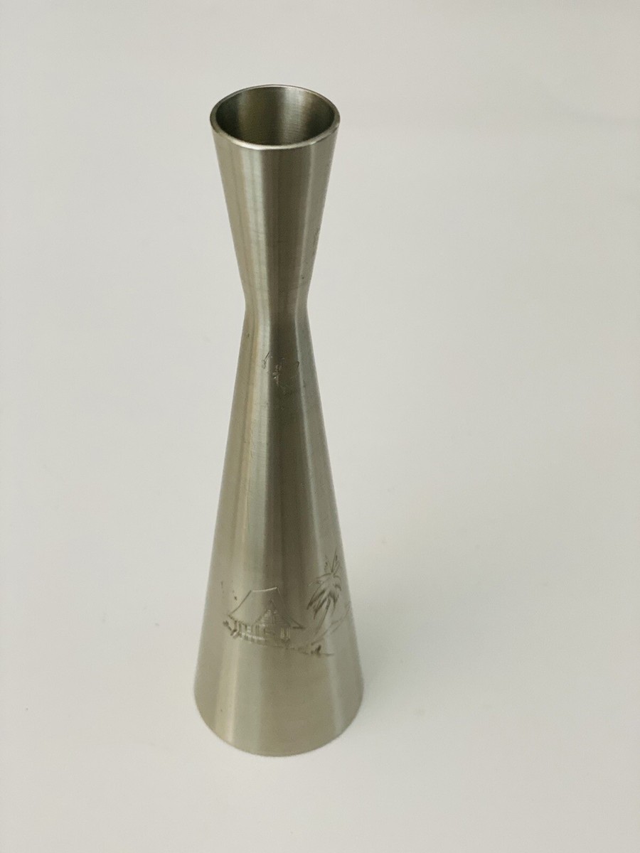MCM Vintage Selangor Pewter 97% Mini Etched Bud Vase 6