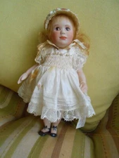 Australian Doll Artist Maree Massey 6.5 Inch 1993 All Porcelain Doll Linda
