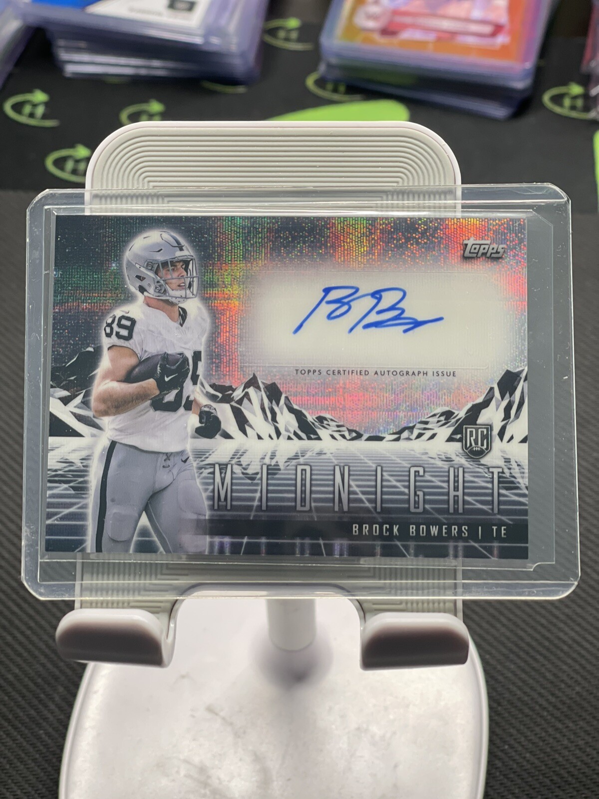 2024 Topps Midnight Football Brock Bowers Rookie Horizon MOON BEAM Auto RC 🔥