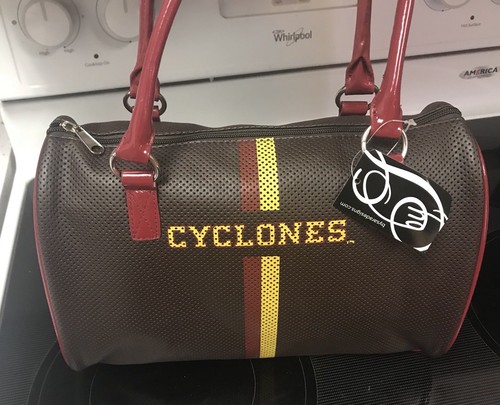 Iowa State University Cyclones travel Bag Purse by Sara. NCAA Licensed 12 X9 - Picture 3 of 4