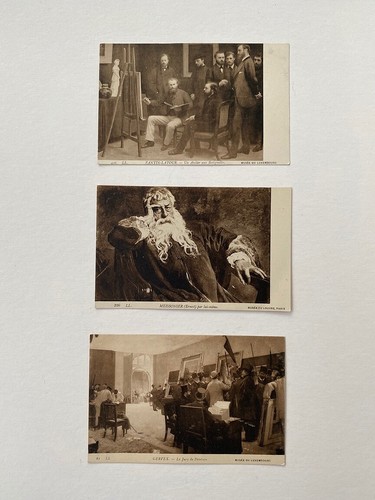 Lot of 19 unused antique French museum art postcards, Millet, Morot, Rodin - Picture 7 of 9