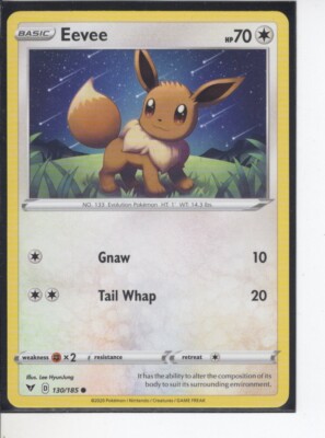 EEVEE VIVID VOLTAGE SET POKEMON CARD 130/185 VG | eBay