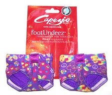Capezio Jelz FootUndeez Shoe Foot Underwear Groovy Peace Heart New in Pack Adult