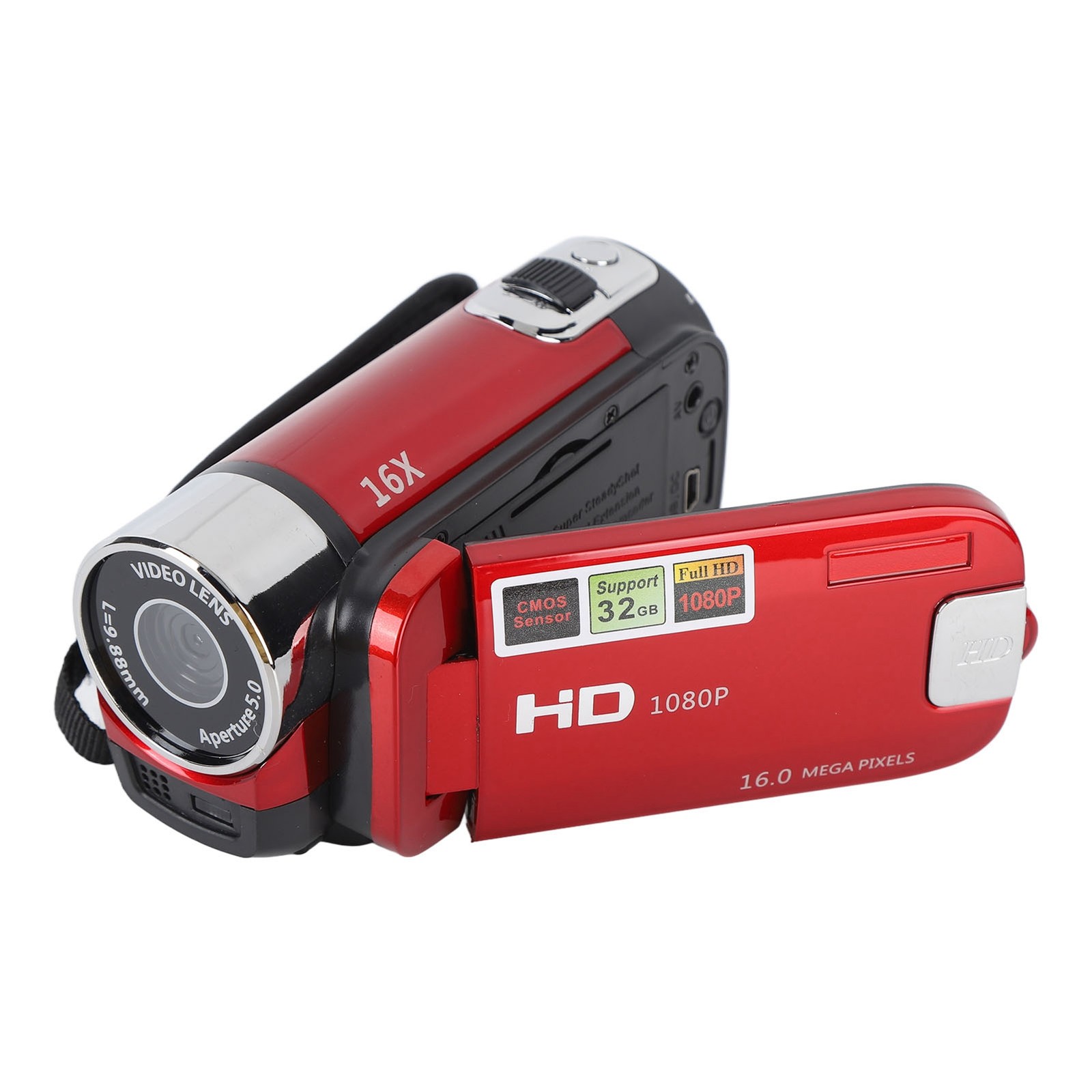 4K 48MP DV Camera 2.7in TFT Rotatable Screen 16x Digital Zoom Video Camera
