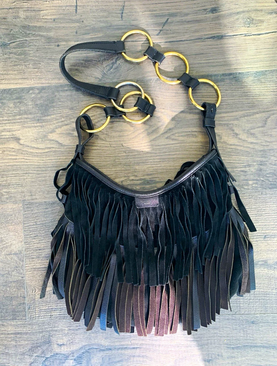 Saint Laurent Fringe Black Bags & Handbags for Women for sale | eBay