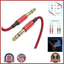 10Ft TRS Cable 1/4 to 1/4 Instrument Cable for Guitar Bass Keyboard