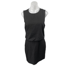 NEW Banana Republic Black Sleeveless Round Neck Tank Mini Blouson Dress Size 8