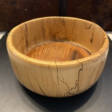 Hand Turned Small Decorative Spalted Maple and pine Wood Bowl
