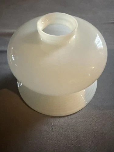 Vintage Deco Milk Glass Lamp Shade. 2 3/8" Fitter 10" Diameter 7 3/8" Tall Bell