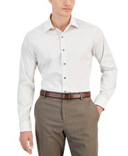 Alfani Mens Alfatech's Repreve Button Down Dress Shirt 16"-16.5" Neck 32/33