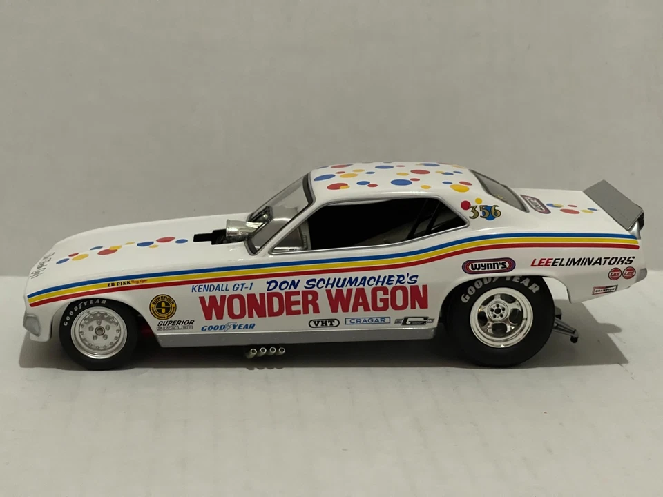 DON SCHUMACHER 1973 WONDER WAGON PLYMOUTH CUDA 1:24 NHRA CARRO ENGRAÇADO 1320 FLOPPERS - Imagem 3 de 4