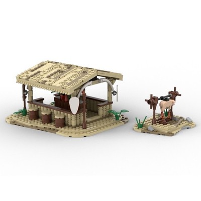 Modubrix Moc Bausteine   Sets Tiki-Hütte Spielzeugbausätze 510 teile MOC-76413