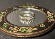 Sterling Silver Marcasite Ring Size 6.75