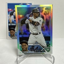 2023 Topps Series 2 - Jorge Soler #477 Rainbow Foil and Base Card Miami Marlins