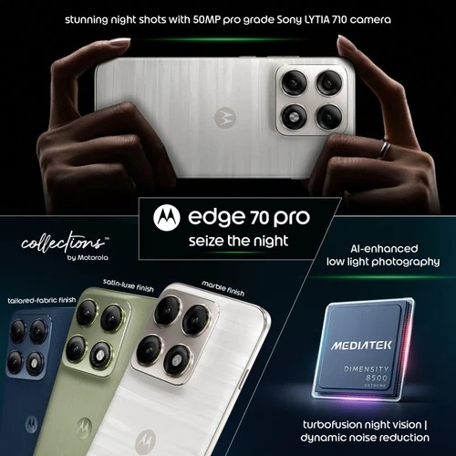 Motorola Edge 70 Pro 5G 8GB RAM 256GB Lily White NFC Dual Sim Unlocked - Picture 3 of 21