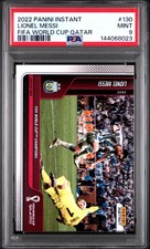 2022 PANINI INSTANT FIFA WORLD CUP QATAR #130 LIONEL MESSI PSA 9