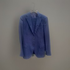 MINT SuitSupply Lazio Single Breasted 2 Piece SUIT 40 Slim Cut Pant W36 L32 Blue