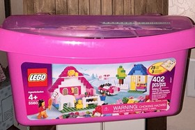 LEGO Classic Large Pink Brick Box (5560) NIB Filled With Lego Set