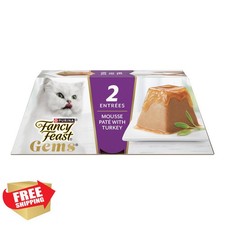 Fancy Feast Gems Turkey Pate Wet Cat Food 4oz 8 Pack Gravy Mousse