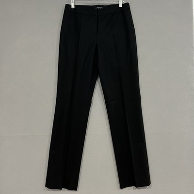 LAFAYETTE 148 Barrow Pants Women's 8 Black Straight Leg Trouser Workwear Office