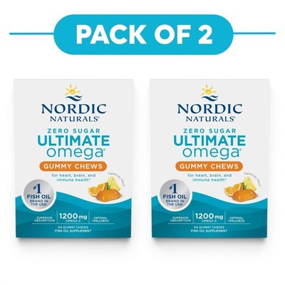 Nordic Naturals Zero Sugar Ultimate Omega 1200mg 54 Gummis 2er Pack