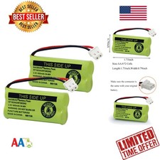 AAA Rechargeable Battery Pack 2.4V 400mAh Ni-MH for AT T Vtech Phones 2 Pack
