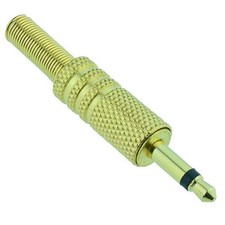 Image of 3.5mm Jack Mono Gold Audio Jack Plug Connector Adapter