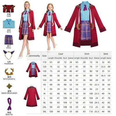 Roco Kingdom Freya Women kids Girl Red Outfit Cosplay Costume Halloween party