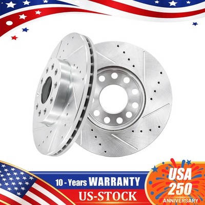 11.34''Front Drilled Brake Rotors for Volkswagen Beetle Golf Rabbit Audi A3 Jetta