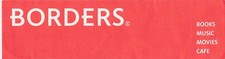 Vintage Borders Book Store Red Bookmark 6.5 x 2 inches