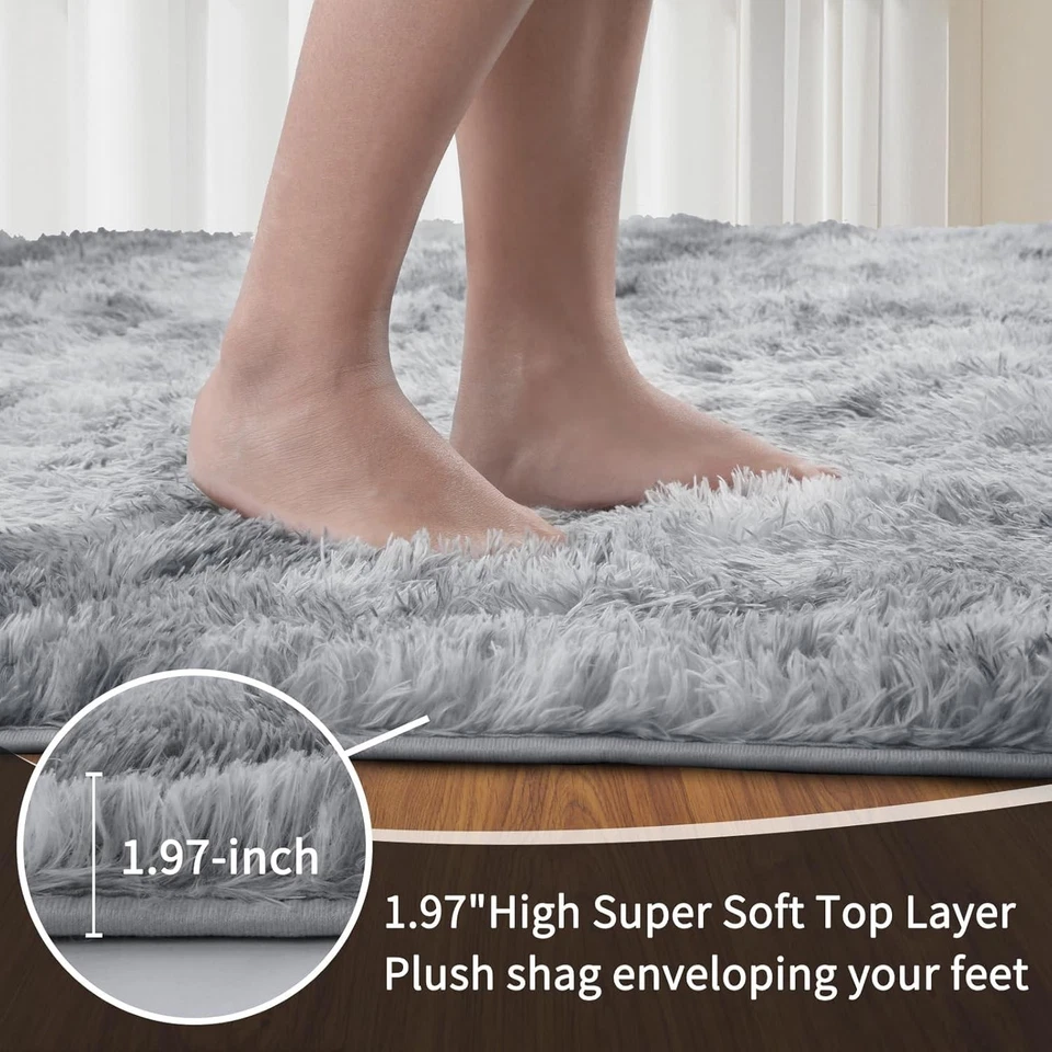 10x14 Area Rugs for Bedroom, Fluffy Rugs for Living Room, Large Area Rug Shag... - Image 2 of 4