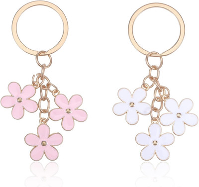 2 Stück Blume Schlüsselanhänger Aesthetic Cute Bag Charms Süß Rosa Tasche Anhäng