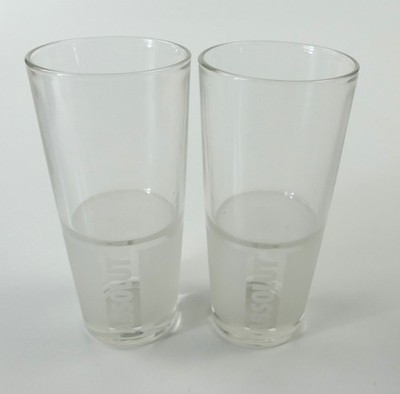 2 x Absolut Vodka Glas 2&4cl Longdrinkglas Exklusiv Becher Scandi Frozen 9622
