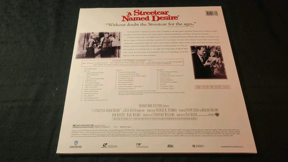 A Streetcar Named Desire Laserdisc 2 Disc Set Foto 2 de 2
