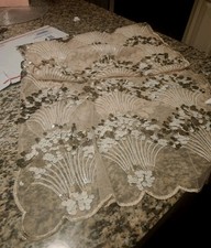 Nwts Cream Gold Sequined Scarf Wrap 72 X 21 In.  38.