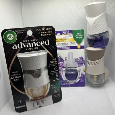Airwick Plug In 3 Diffusers Lot w/ 2 Oil New & Used