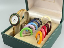 [Near MINT W/BOX] Gucci Change Bezel 11/12.2 Watch 12 Colors Box White Gold